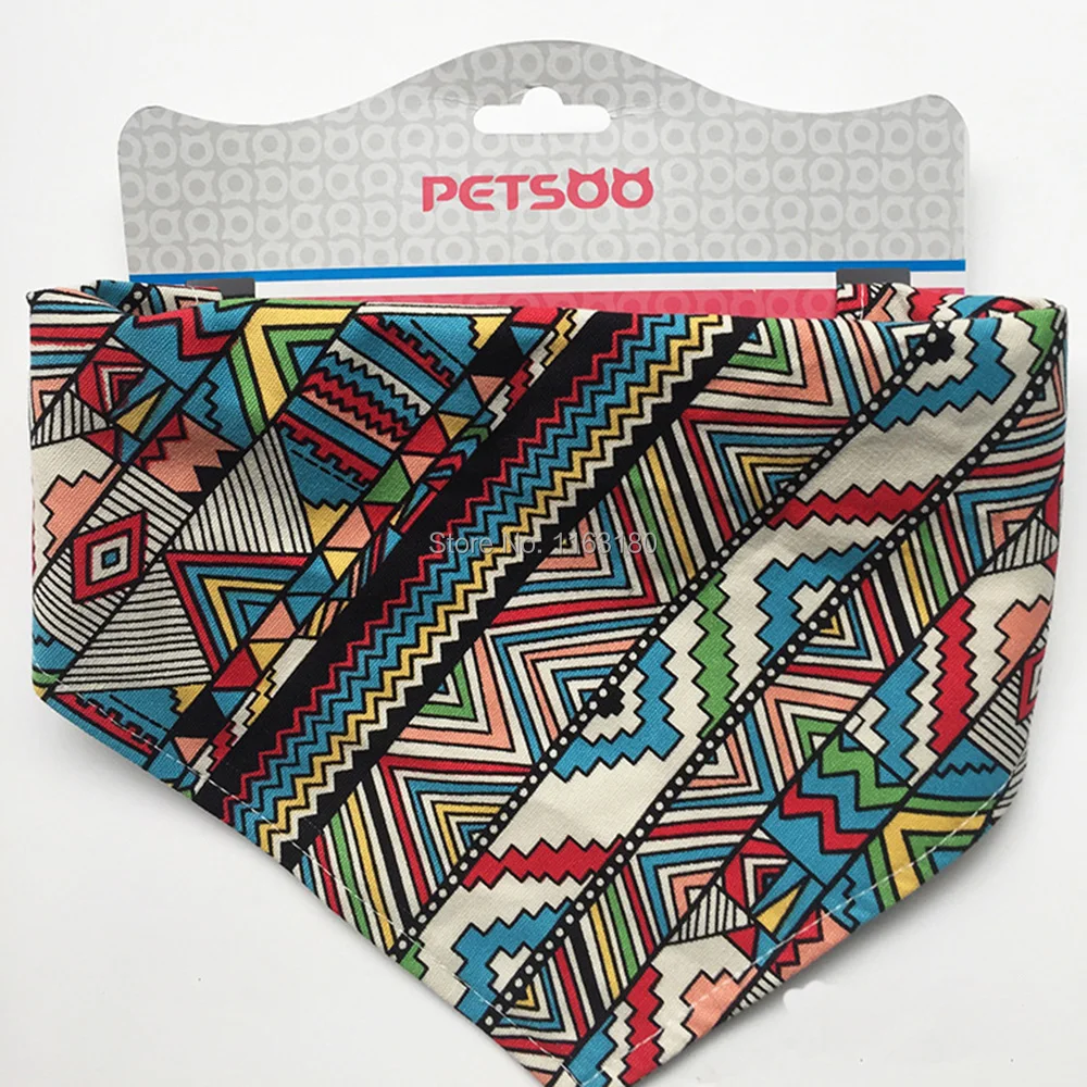120 pcs/lot Adjustable Dog Bandana Printed Soft Collar For Dog Pet Supplies Cat Dog Scarf Collar Chihuahua Puppy Pet Neckerchief