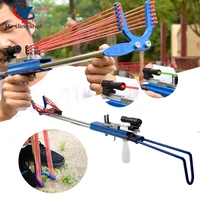 hunting slingshot stainless steel professional powerful catapult with 12 strands of rubber band outdoor shooting sling shot new