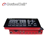 New 2021 DeviceWell HDS7105 Mini Switcher 4 HDMI-compatible 1 DP Video Switcher for New Media Live Youtube Ins TV Broadcasts