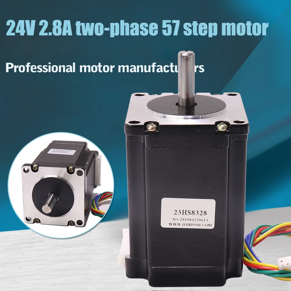 Шаговый двигатель 2 фазы для 3d принтер ЧПУ Гравировальный фрезерный станок 24 В 2.8A