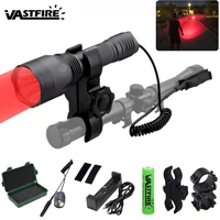 vastfire hunting flashlight 256 yard scout light tactical uv pistol weapon gun lightrifle rail scope mountswitch18650charger