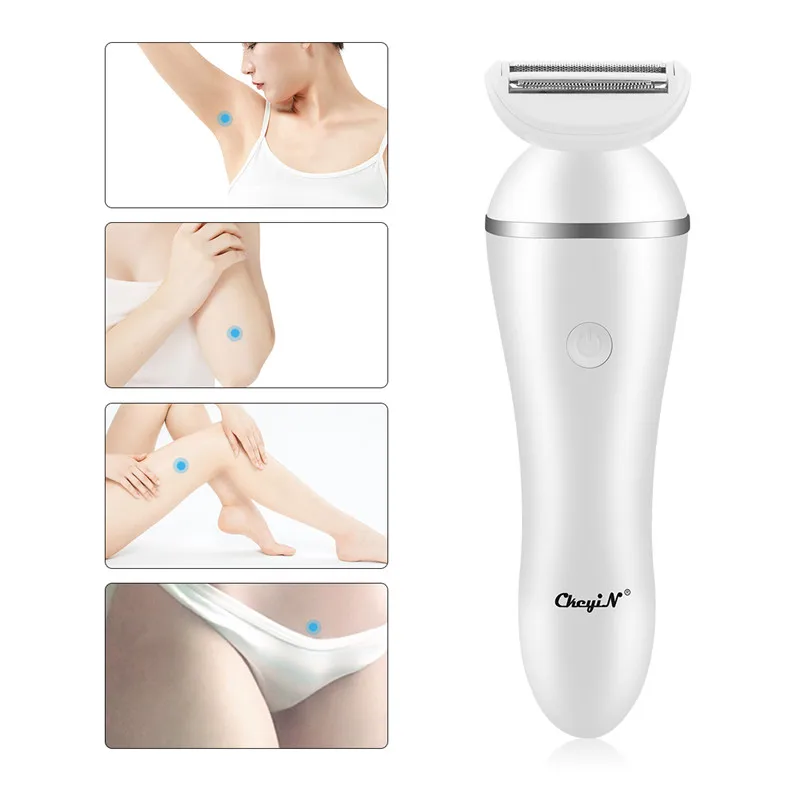 Precio CkeyiN-recortador De Bikini Eléctrico Para Mujer, Depiladora Facial Impermeable Para Mujer, Afeitadora Indolora