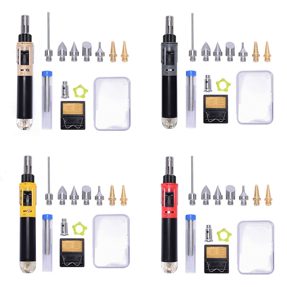 

12 In 1 Gas Butane Soldering Iron Kit 1300degree Professional Auto Ignition Torch Tool Welding Circuit Board Repair Tool