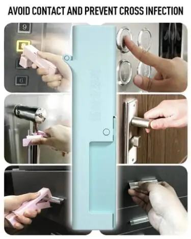 60pcs/lot Blue Pink Avoid Contact And Cross Infection Zero Contact Sanitary Tools Press Elevator Door Opener HA1863