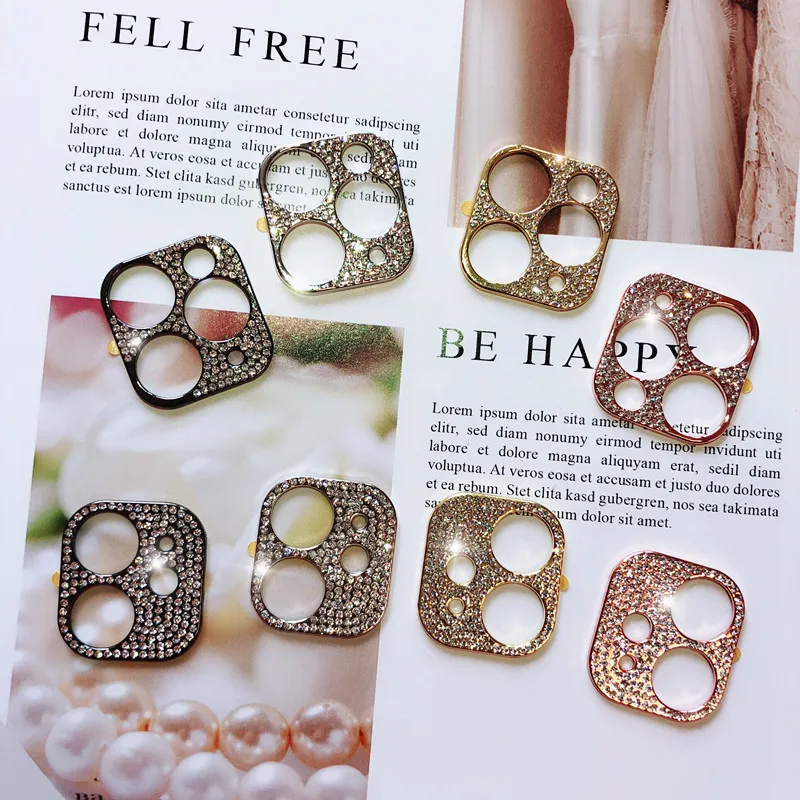 

Hot 3D Diamond Bling Rhinestone Camera Lens Protector For iPhone 11 Pro Max Camera Protector For iPhone11 11Pro Screen Cover