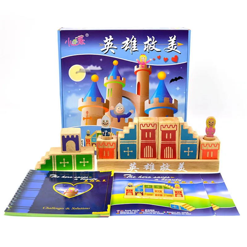 Деревянные строительные блоки деревянные Семейные игры 48 вызов с решением