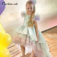 unicorn girl princess dress high low flare sleeve girl birthday dress mint cute layers baby girl dress %d0%b4%d0%b5%d1%82%d1%81%d0%ba%d0%b8%d0%b5 %d0%bf%d0%bb%d0%b0%d1%82%d1%8c%d1%8f