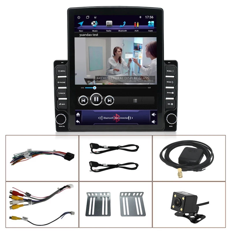 9.7 Inch Vertical Sn 1Din Quad Core Android 9.1 Hd 2.5D 2Gb+32Gb Car Mp5 Player Bt Stereo Fm Radio Gps Navigation | Автомобили и