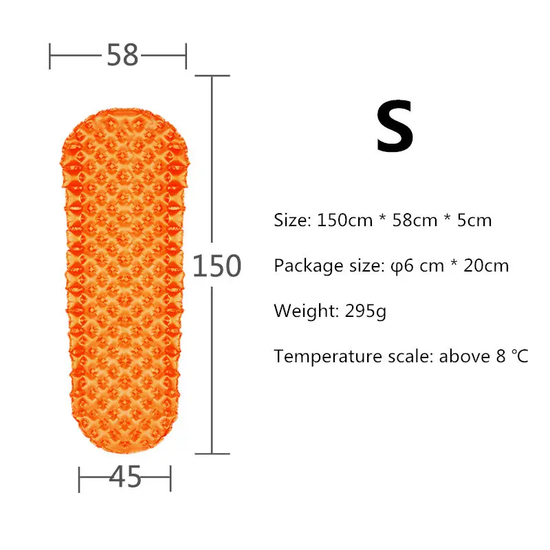 

Outdoor Camping Mat Single Layer Waterproof Moisture-proof Light Tent Bed Picnic Hiking Fishing Mattress Inflatable Bed