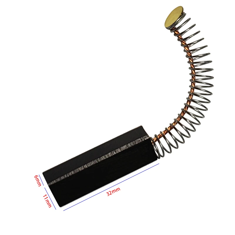 

10 Pcs Mini Drill Electric Grinder Replacement Carbon Brushes Spare Parts For Electric Motors Rotary Tool 6x11x32mm