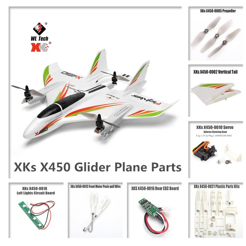 WLtoys XKS X450 RC планер Запчасти для самолетов мотор монтажной платы сервопривода