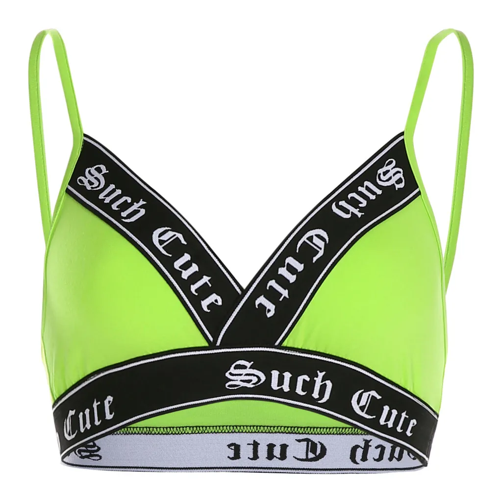 Женские спортивные бюстгальтеры с принтом Бюстгальтер-бандо для фитнеса нижнее