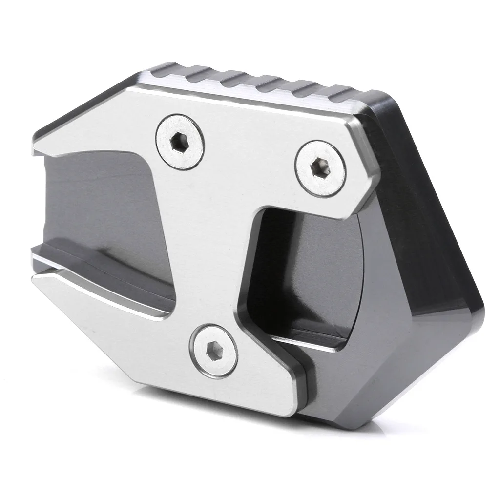 Серебристый CNC мотоцикл подножка Sidestand расширение площадка для увеличения ноги боковая Подставка Кронштейн для HONDA Click 125 125i Click125 Click125i - Цвет: Серебристый