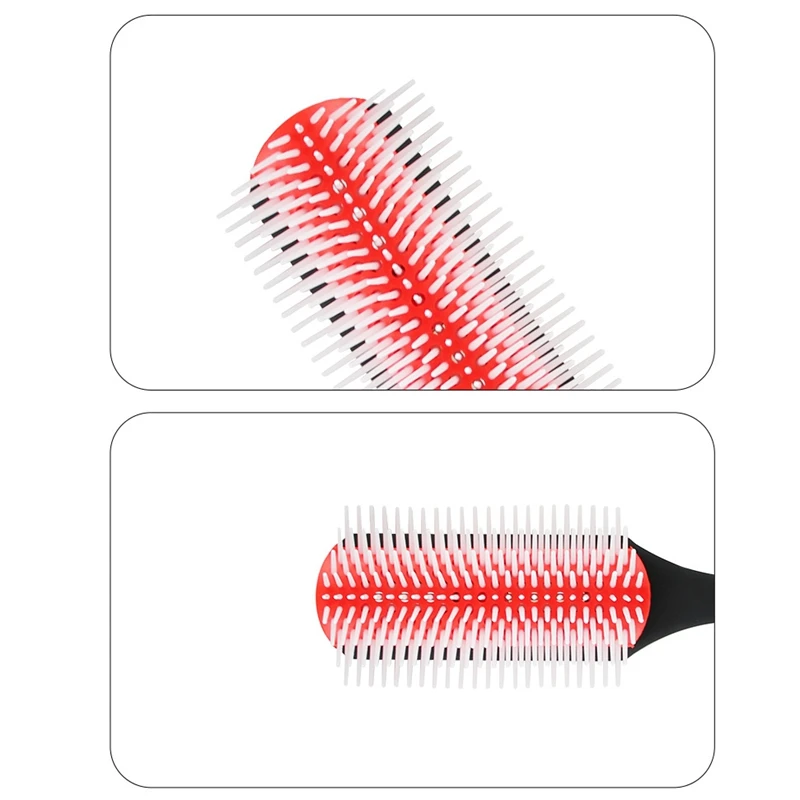 

9-Row Curly Hair Straight Hair Massage Row Molding Comb Cushion Brush Bristles Hair Tools