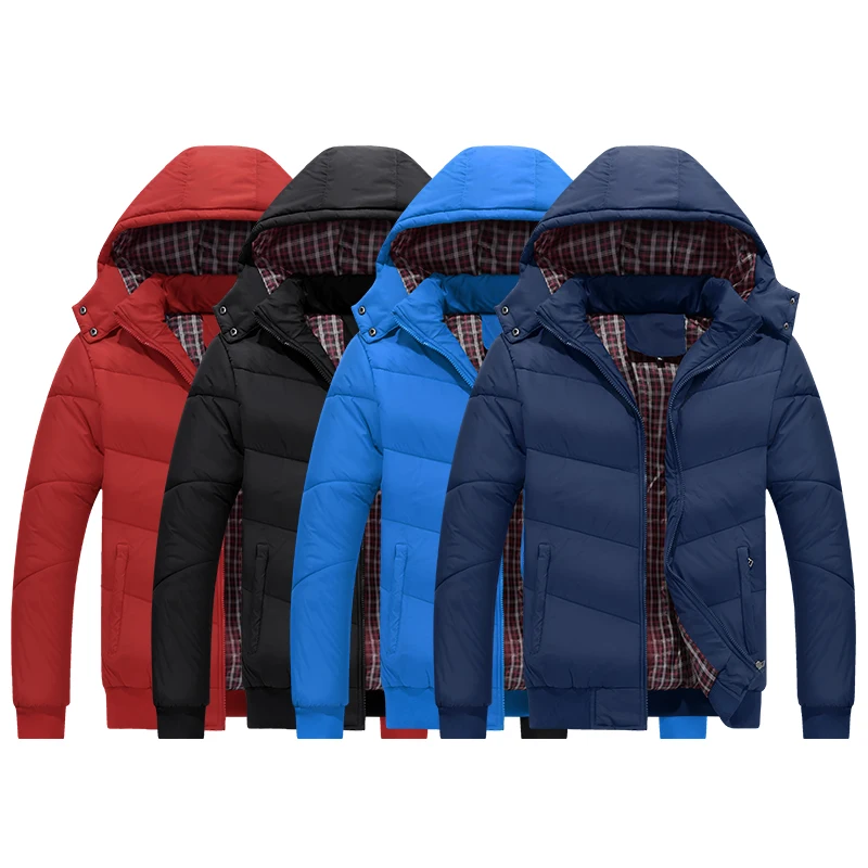 

Quilted Cotton Cloth Young Men's Thick Large Size Cotton-Padded Clothes Winter Warm Jacket Men
