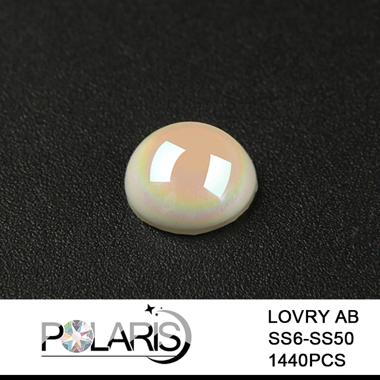 Polaris AAAAA Lvory AB полукруглые Стразы керамическая жемчужина ss10/ss12/ss16/ss20 для
