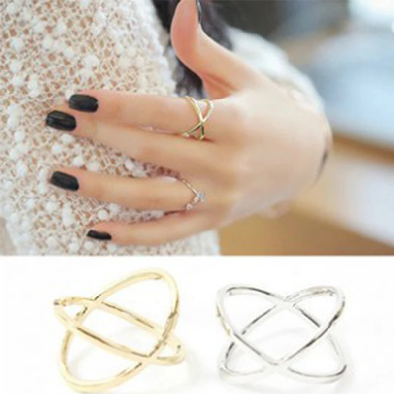 Япония и Корея Простые Модные золотые серебряные металлические двойные круглые