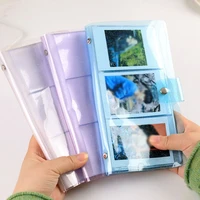 transparent photo album card holder jelly color photo holder card bag sequins photo album business card bag plug in pockets pvc