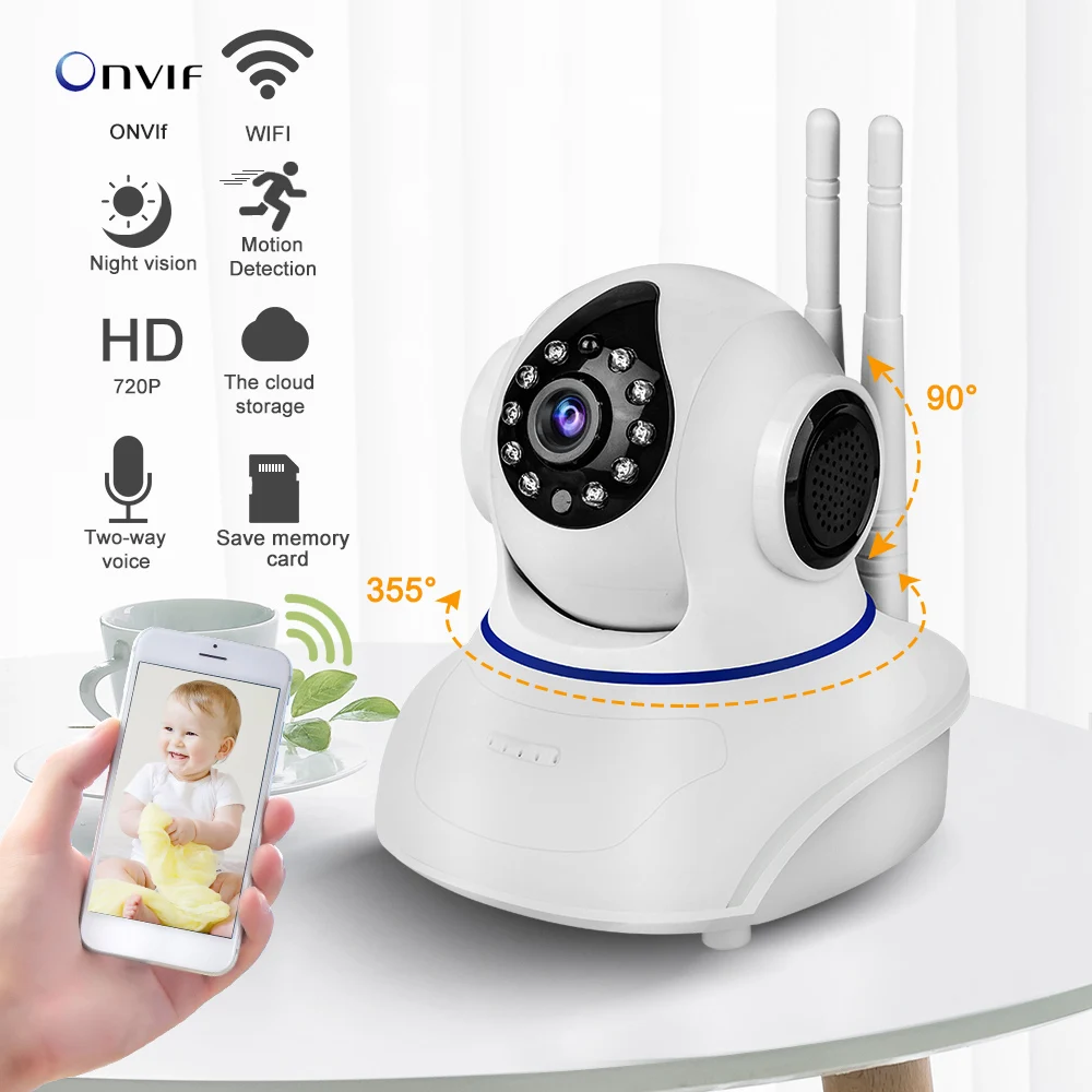 Ip камера детская для домашней безопасности двухсторонняя аудио HD 720 P