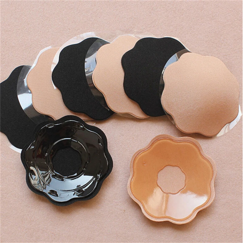 

1Pair Bra Pad Reusable Self Adhesive Silicone Breast Pad Chest Stickers
