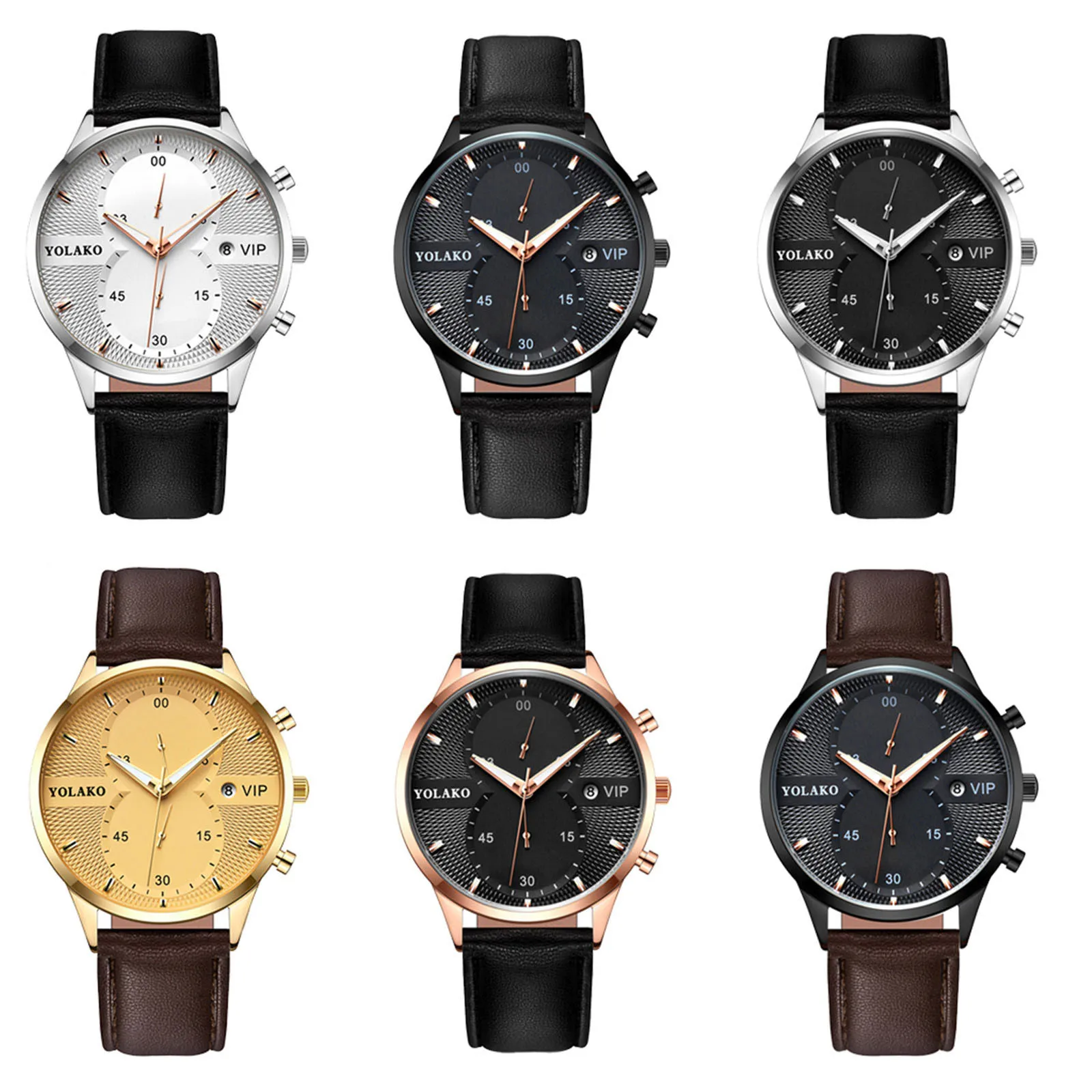 

Men Casual Fashion Quartz Watch Glass Surface Leather Dtrap Watch Exquisite Business Wrist Watches Mens Braceletes