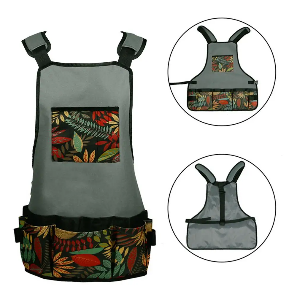 

Fashion Oxford Cloth Garden Apron Multi-purpose Anti-dirty Adjustable Belt Professional Waterproof Tools Apron Garden Work Apron