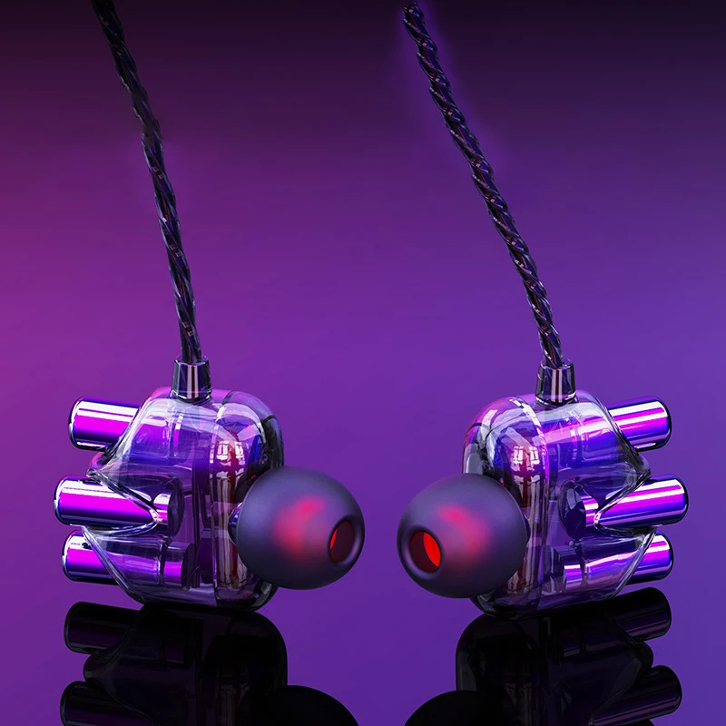 

A6 Single/Dual Speaker HiFi Stereo Wired Earphone Support Line Control Subwoofer Heavy Bass Headphone Cable For IOS Android