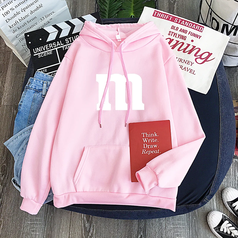 Новинка свитшот уличная одежда толстовки с принтом букв м пуловер модная зимняя