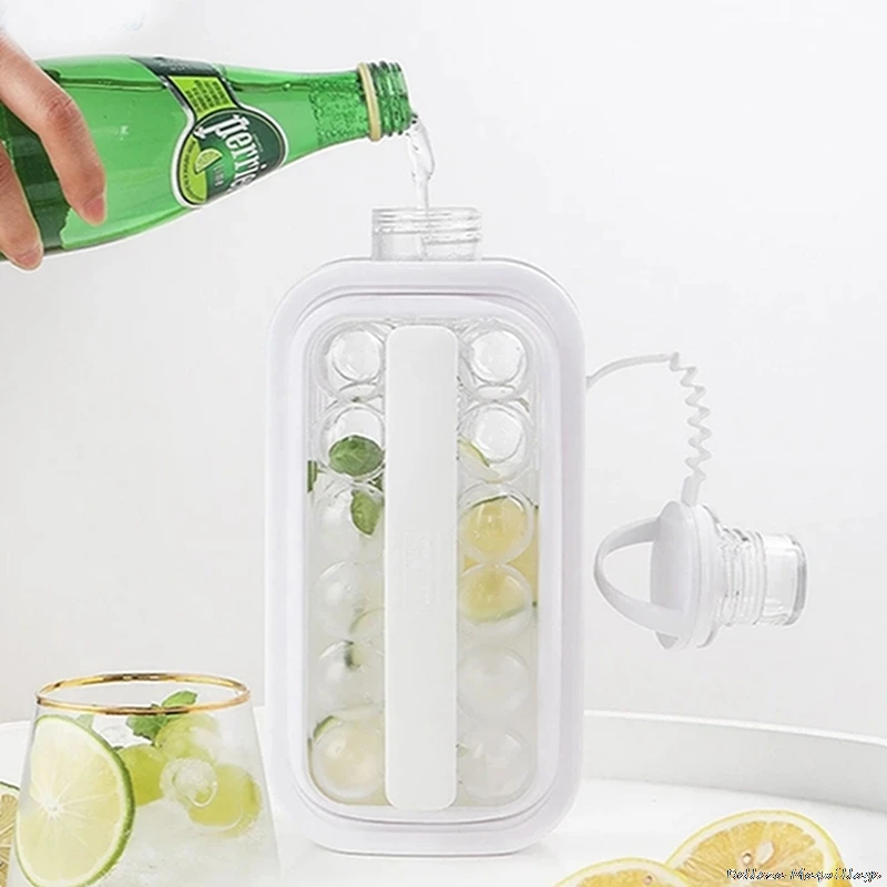 

Ice Ball Maker 2 In 1 Portable Creative Ice Kettle Cubic Container Ice Cube Round Tray Mold DIY Lattice Kettle Bar Kitchen Tool