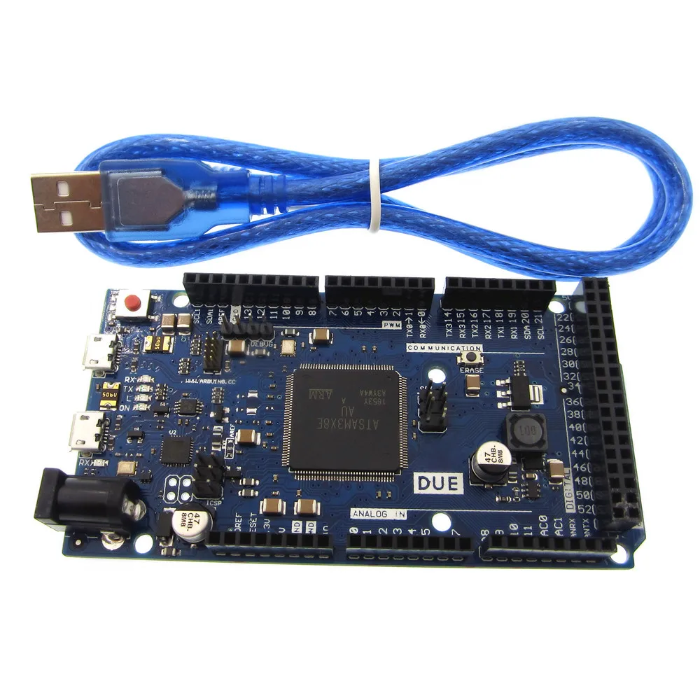 Работают хорошо из-за R3 доска AT91SAM3X8E SAM3X8E 32-битный ARM Cortex-M3 Управление борту модуль для - Цвет: With Cable