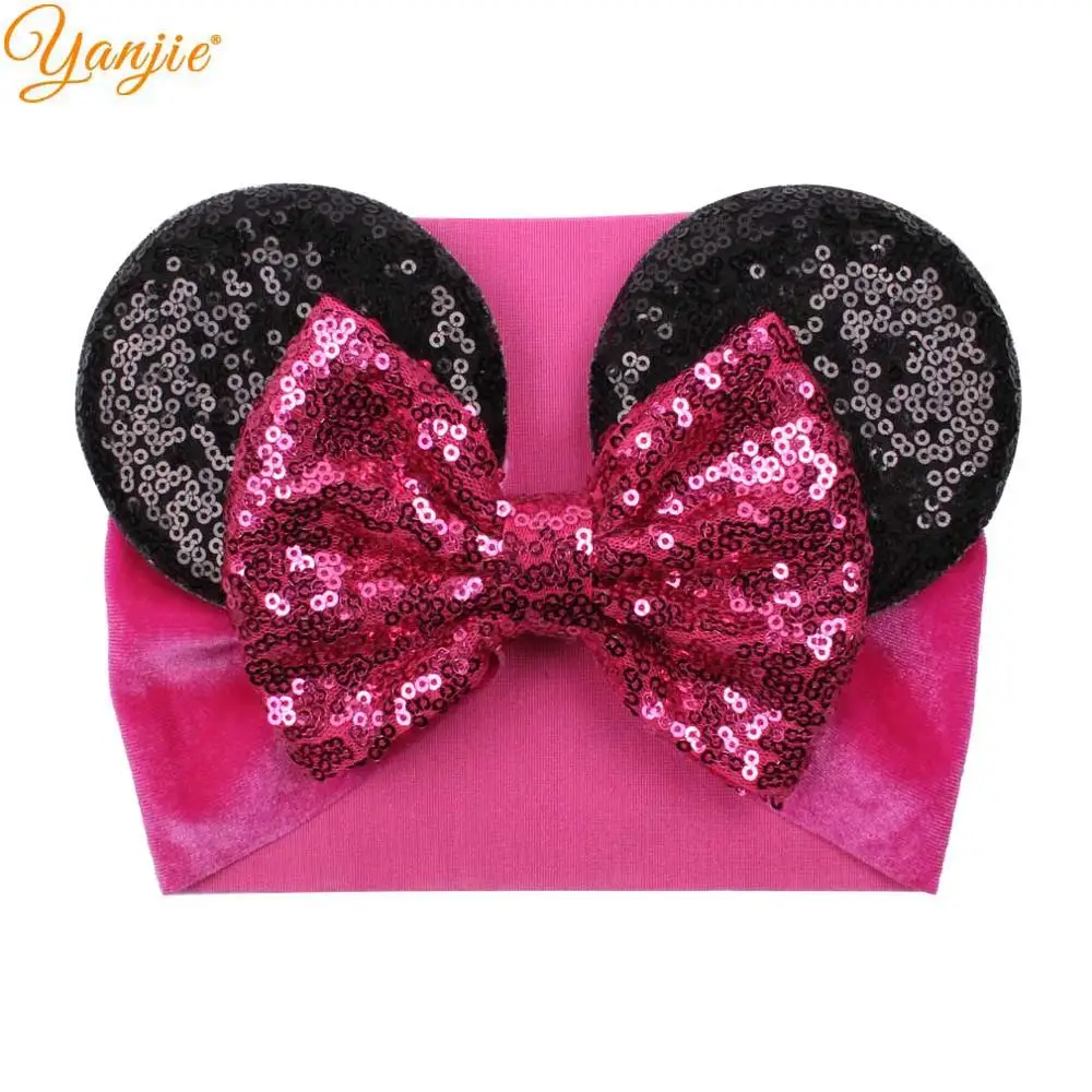 Классическая Женская Зимняя повязка на голову с ушками мыши аксессуары для волос