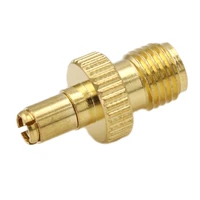new hot adapter ts9 male plug to sma female jack straight gold brass plating female adapter converter 1pc