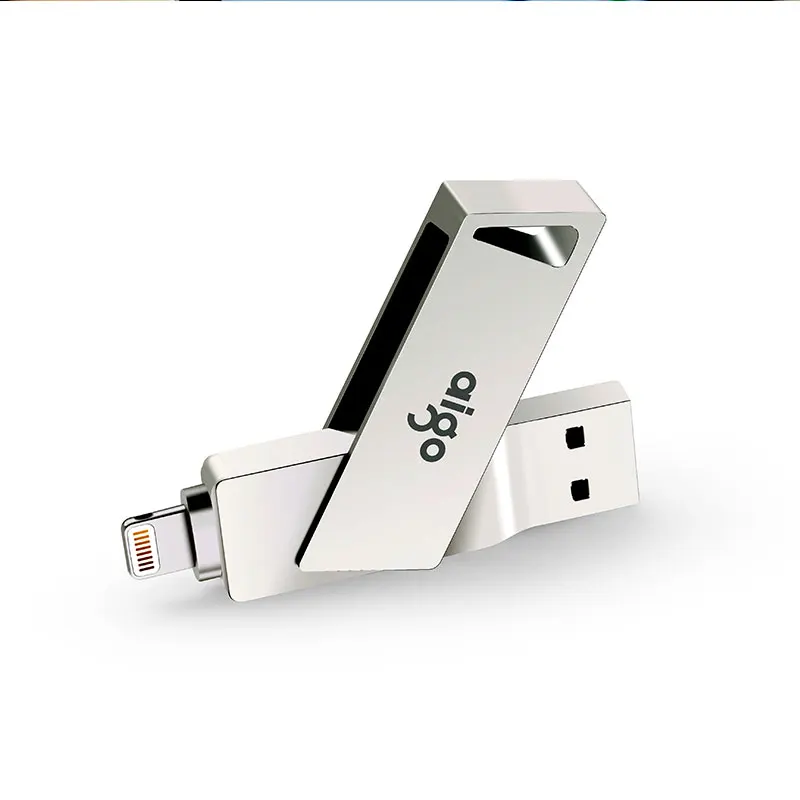 Aigo вращающийся на 360 ° двухинтерфейсный usb-накопитель для iphone 256G usb 3 0