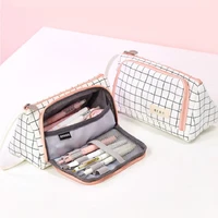 original small fresh canvas pencil case simple large capacity net red stationery box korean student pencil case