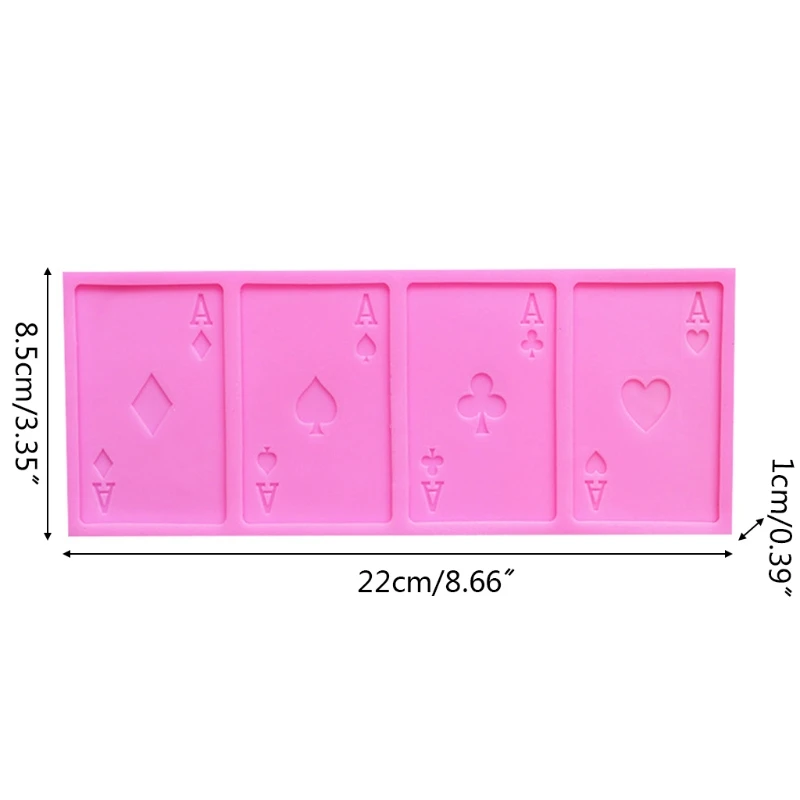 

Poker Cookie Cake Silicone Mold Playing Cards Chocolate Fondant Mould DIY Crafts Decoration Kitchen Baking Tools