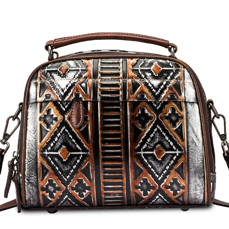 Женская сумка из коровьей кожи с ручками сверху Индивидуальная через плечо