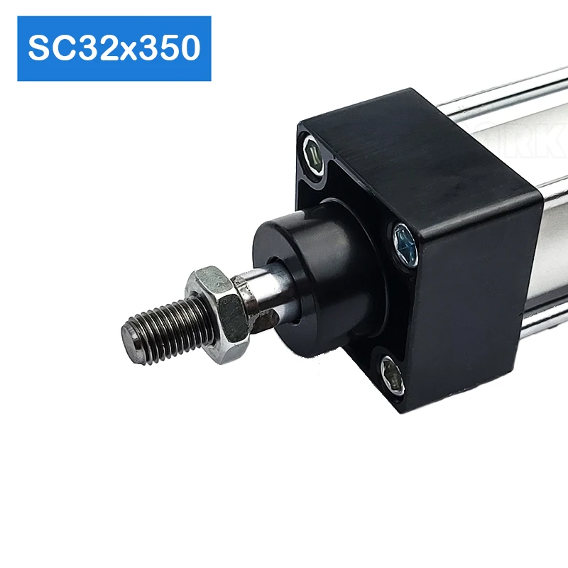 SC32x350 32mm Bore 350mm Stroke Pressurized Aluminum Pneumatic Tube Piston Air Double Acting Telescopic Price Penumatic Cylinder |