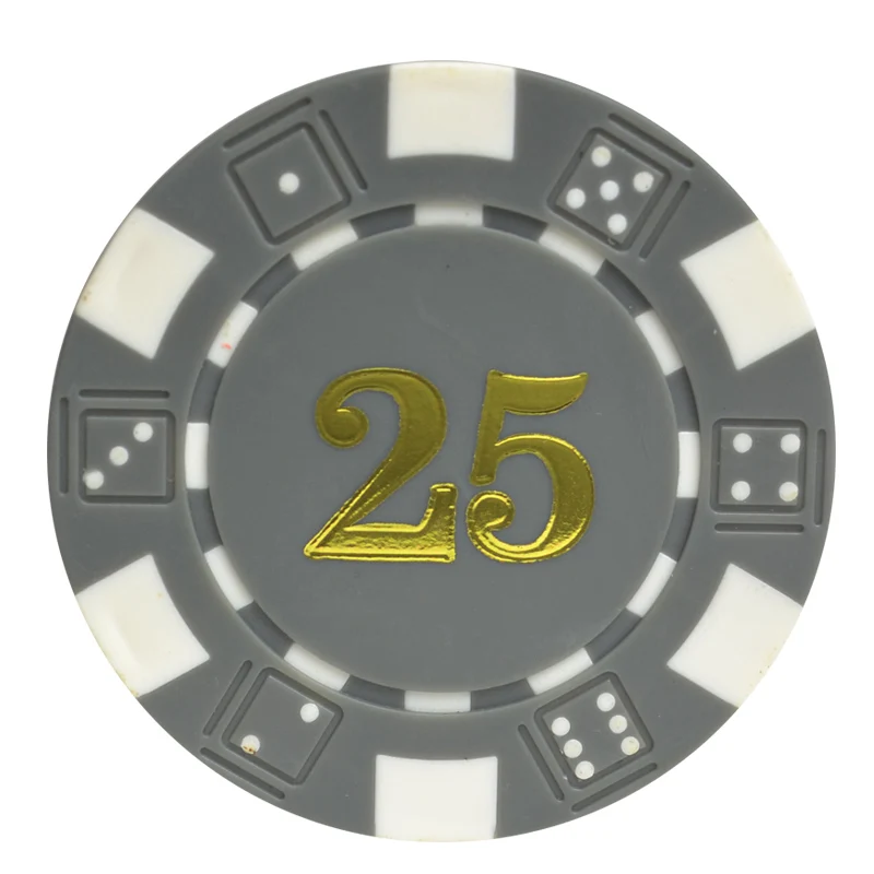 25 шт./лот 11,5 г/шт. ABS Позолоченные игральные кости фишки для покера монеты Техасский покер джетон игры Fichas казино черный Джек Pokersatr металлические монеты