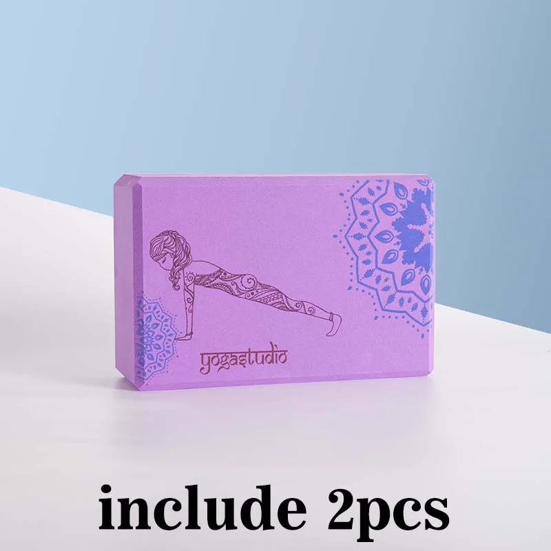 purple-yoga studio Am yoga EVA блоки для йоги из пеноматериала кирпич черный Растяжка помощь тренажерный зал Пилатес для занятий фитнесом, для спорта тела - Цвет: purple-yoga studio