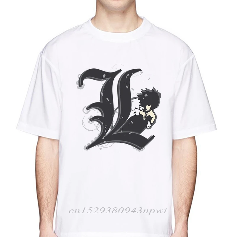 Футболка мужская летняя с коротким рукавом и принтом death note | Мужская одежда