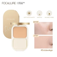focallure long lasting poreless compact powder soft matte invisible pores face makeup waterproof oil control pressed powder