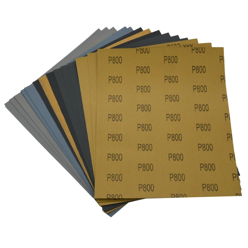 

15Pcs 9 X 11 Inch High Grit Wet And Dry Sandpaper Assortment 800 1500 3000 5000 7000 For Car For Wood Metal Polishing Automotive