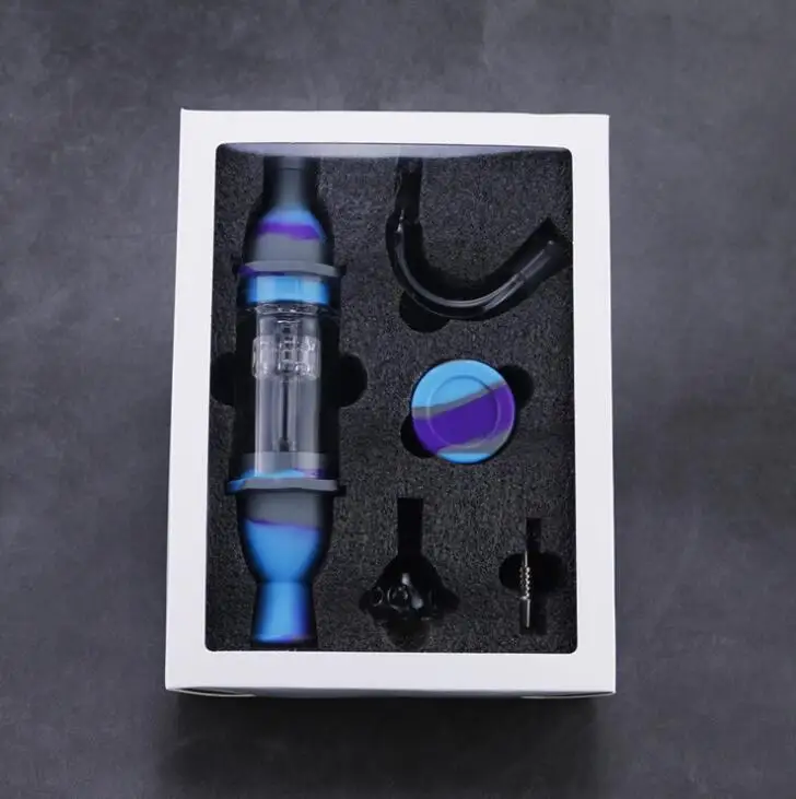 Портативный кальян набор с силиконовая трубка для кальяна алюминиевый сплав