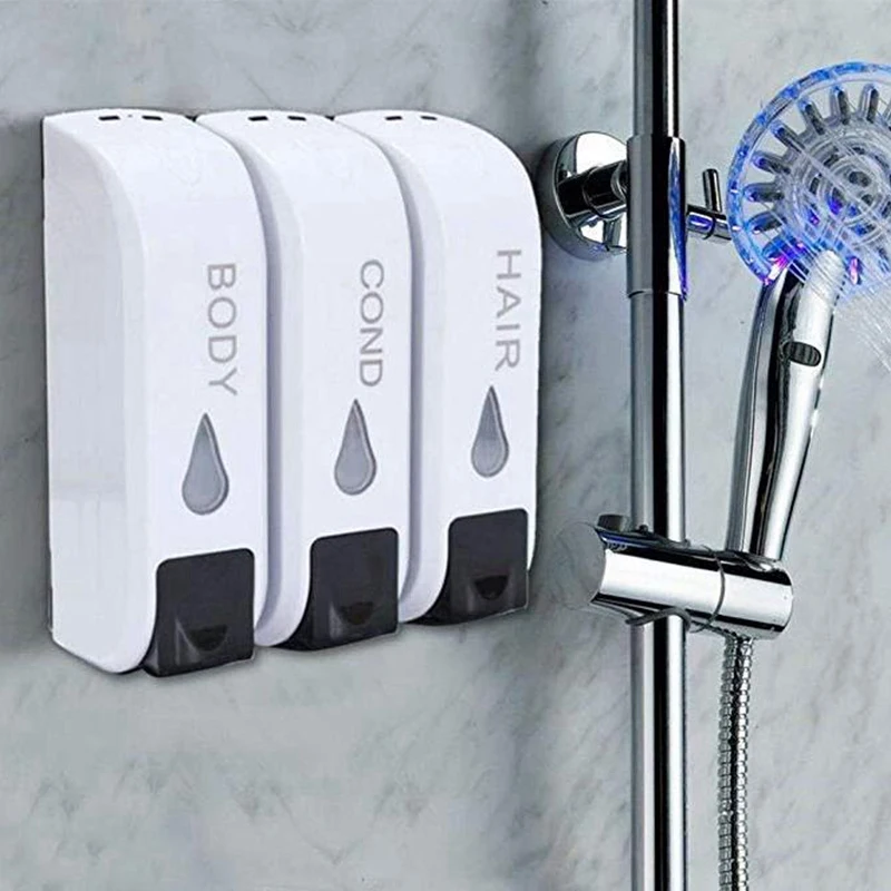 Triple Shower Soap Dispenser Wall Mounted Liquid Shampoo Washing Lotion For Bathroom | Строительство и ремонт