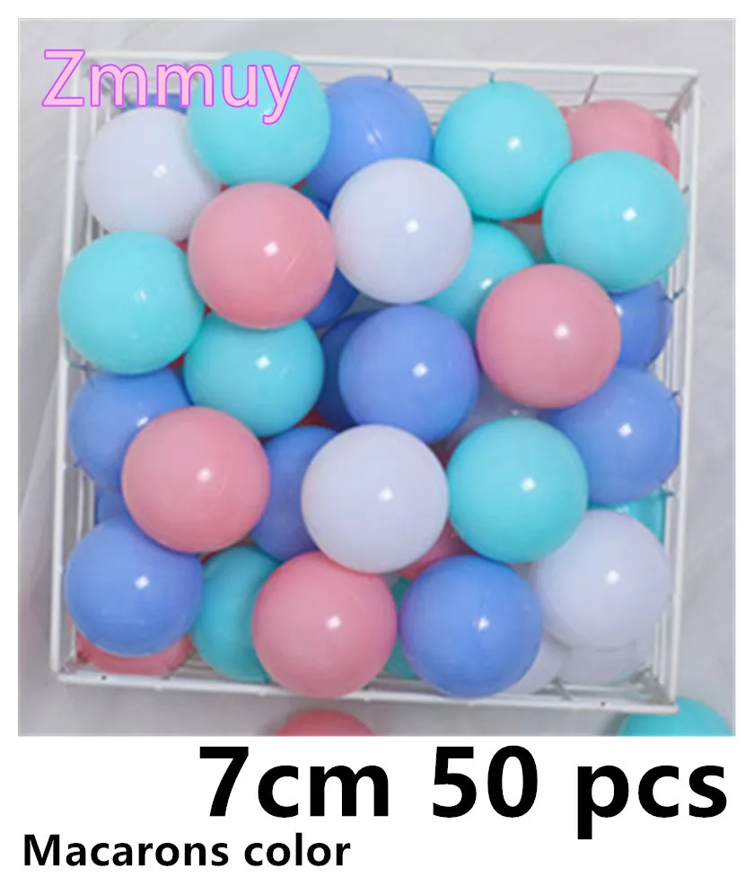 7cm Macarons 50pcs 50 шт., 7 см, рождественский подарок, красочный шар, мягкий пластик, Океанский шар, забавный, для маленьких детей, для девочек и мальчиков, плавающая игрушка, бассейн, океан, волнистый шар - Цвет: 7cm Macarons 50pcs
