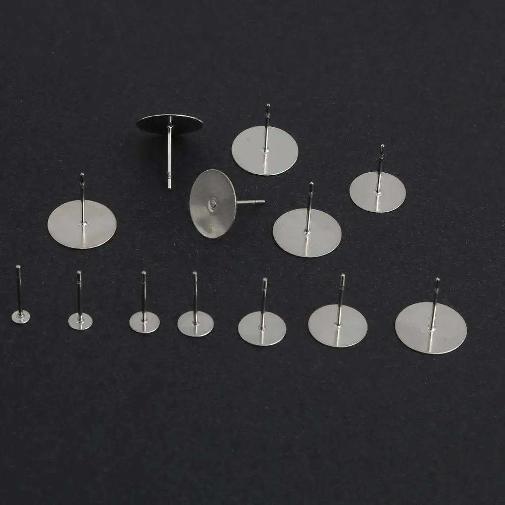 Серьги-гвоздики из нержавеющей стали 3-12 мм 100 шт./лот | Украшения и аксессуары