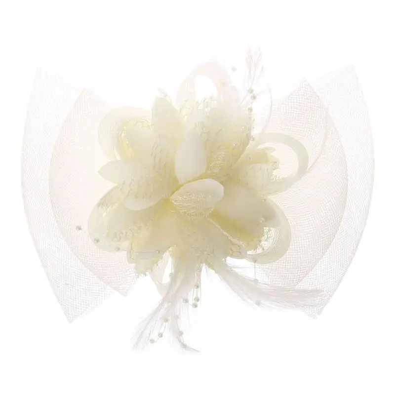 Женская Вуалетка перо заколка для волос невесты свадебный головной убор большая