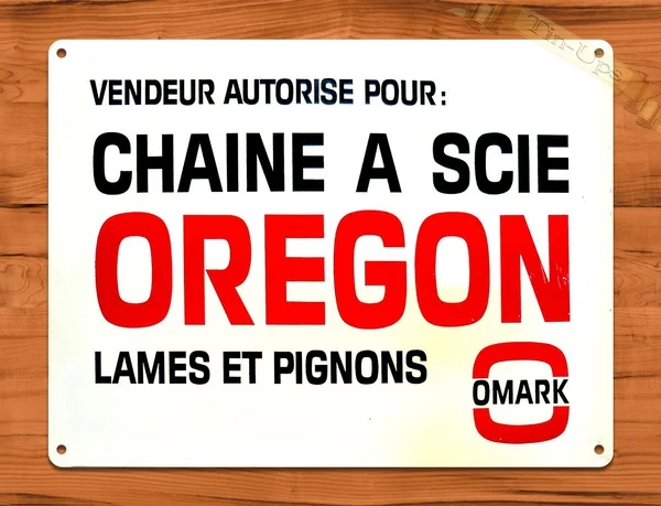 

TIN SIGN "Oregon" Chainsaw Vintage Garage Rustic Wall Decor Man Cave