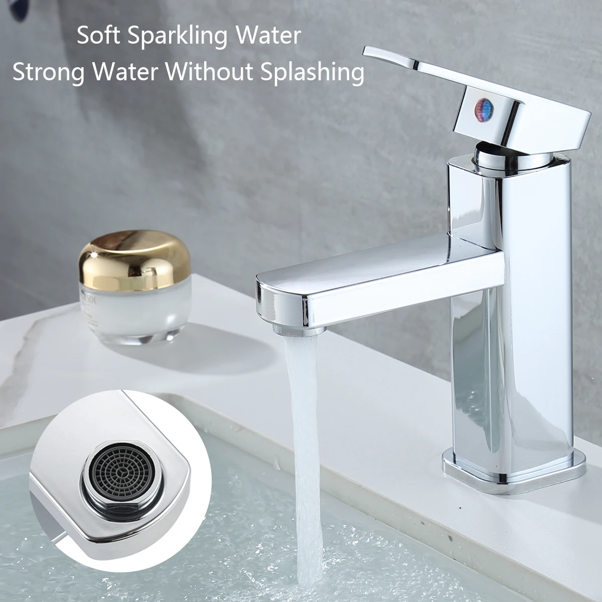 New Basin Sink Bathroom Faucet Deck Mounted Hot Cold Water Stainless Steel Mixer Taps Black/Chrome Lavatory ToiletTap | Обустройство