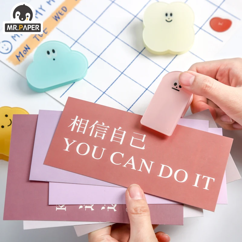 

4 Designs Cartoon Style Lovely Long Live Series Creative Cute Hand Account Collage Decor Student Storage Acrylic Clips